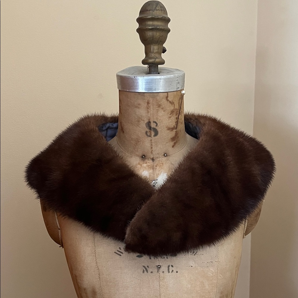 Vintage REAL Mink Collar with new liner